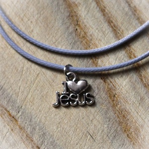 I LOVE JESUS Keresztény szív  medál  - ékszer - ékszerszett - Meska.hu