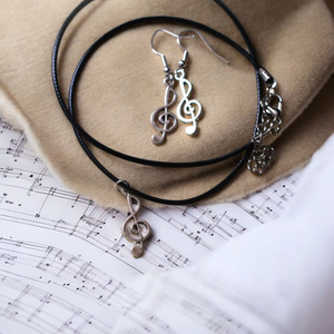 Violin kulcs medál és  fülbevaló  szett, Ékszer, Ékszerszett, Ékszerkészítés, MESKA