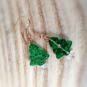 Karácsonyi fülbevaló - ékszer - fülbevaló - lógó csepp fülbevaló - Meska.hu