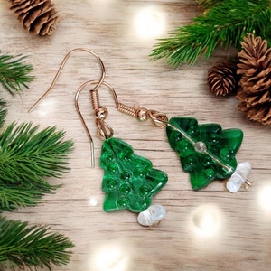 Karácsonyi fülbevaló - ékszer - fülbevaló - lógó csepp fülbevaló - Meska.hu