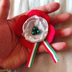 virág kitűző Kokárda, Ékszer, Kitűző és Bross, Ékszerkészítés, MESKA