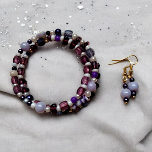 Lila memoria karkötő és fülbevaló szett - ékszer - karkötő - memóriadrótos karkötő - Meska.hu Lila memoria karkötő és fülbevaló szett - ékszer - karkötő - memóriadrótos karkötő - Meska.hu