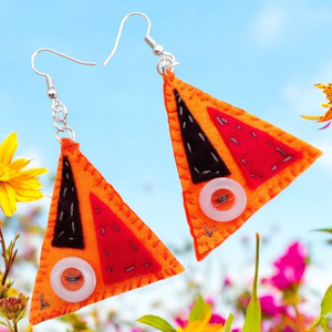 Bohém filc fülbevaló - ékszer - fülbevaló - lógó fülbevaló - Meska.hu