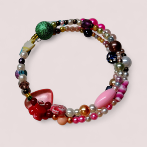 Vidám színek memoria karkötő  - ékszer - karkötő - memóriadrótos karkötő - Meska.hu