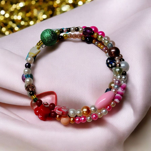 Vidám színek memoria karkötő  - ékszer - karkötő - memóriadrótos karkötő - Meska.hu