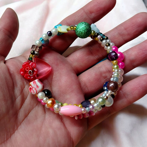 Vidám színek memoria karkötő  - ékszer - karkötő - memóriadrótos karkötő - Meska.hu