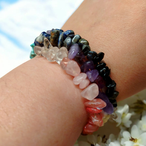 Ásvány karkötő memoria karkötő  - ékszer - karkötő - memóriadrótos karkötő - Meska.hu