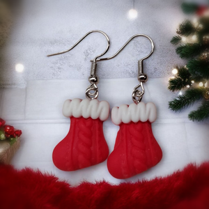 Mikulás csizma fülbevaló  - ékszer - fülbevaló - fülékszer - Meska.hu