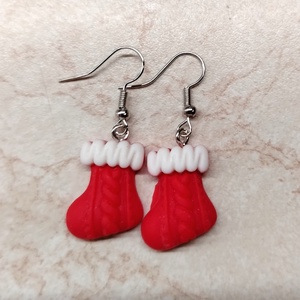Mikulás csizma fülbevaló  - ékszer - fülbevaló - fülékszer - Meska.hu