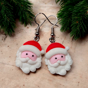 Mikulásbácsi fülbevaló, Ékszer, Fülbevaló, Lógó csepp fülbevaló, Ékszerkészítés, MESKA