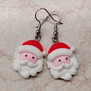 Mikulásbácsi fülbevaló - ékszer - fülbevaló - lógó csepp fülbevaló - Meska.hu