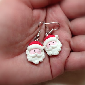 Mikulásbácsi fülbevaló - ékszer - fülbevaló - lógó csepp fülbevaló - Meska.hu