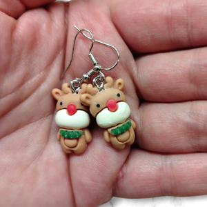 Rénszarvas fülbevaló - ékszer - fülbevaló - lógó csepp fülbevaló - Meska.hu