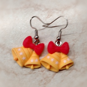 Karácsonyi csengő fülbevaló - ékszer - fülbevaló - lógó fülbevaló - Meska.hu