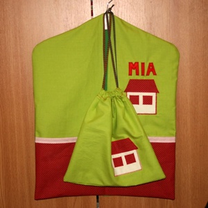 ovis zsák + tornazsák jellel  (autó) - játék & sport - ovis felszerelés - ovis szett - Meska.hu
