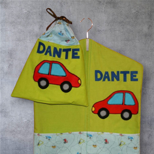 ovis zsák + tornazsák jellel  (autó) - játék & sport - ovis felszerelés - ovis szett - Meska.hu