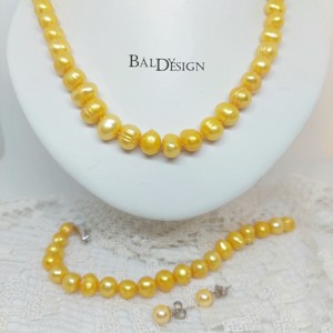 Sárga gyöngy szett - Meska.hu