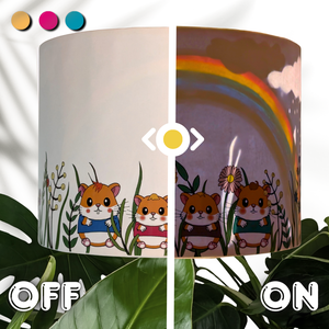 Egyedi, játékos mennyezeti lámpabúra gyerekszobába - HÖRCSÖG család a szivárvány alatt - Meska.hu