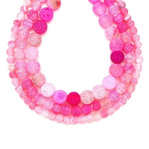 Achát hőkezelt szinezett matt rózsasz golyó 10mm  ékszerkészítő alapanyag (füzér), Kellékek & szerszámok, Ásvány alapanyag, Ásványfüzér, , MESKA