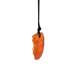 Borostyán állítható matt dobcsiszolat nyaklánc 2-3cm, , , MESKA