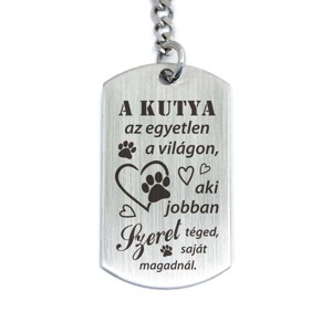 A kutya az egyetlen a világon acél medálos kulcstartó, Táska & Tok, Kulcstartó & Táskadísz, Kulcstartó, , MESKA