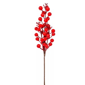 Bogyós ág piros 35 cm - Meska.hu