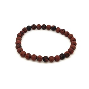 Obszidián mahagóni matt ásvány karkötő golyós 6mm, Ékszer, Karkötő, Ásványkarkötő, , MESKA