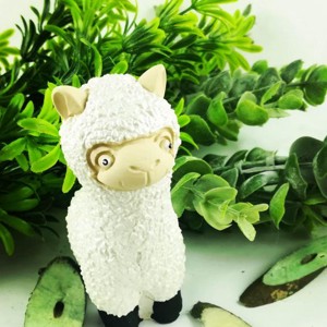Alpaka (láma) -gyöngyház fehér-fekete, Kellékek & szerszámok, Dekorációs kellékek, Figurák, , MESKA