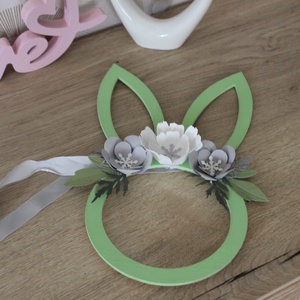 Nyuszifüles ajtódísz - Meska.hu