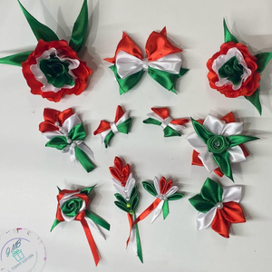 Nemzeti színű kitűzők és hajpántok - ruha & divat - hajdísz & hajcsat - hajgumi - Meska.hu