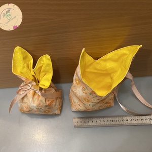 Nyuszifüles húsvéti ajándéktartó - ünnepi díszek, dekorációk - húsvéti díszek és dekorációk - húsvéti ajándékátadó - Meska.hu