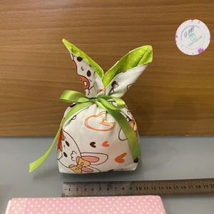 Nyuszifüles ajándéktartó zsák, Ünnepi díszek, dekorációk, Húsvéti díszek és dekorációk, Húsvéti ajándékátadó, , MESKA