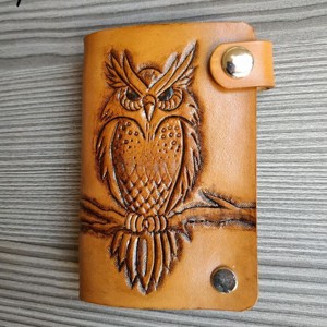 Bagoly mintás igazolványtartó - táska & tok - pénztárca & más tok - kártyatartó & irattartó - Meska.hu