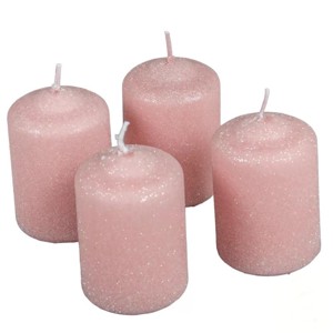 Bársony glitter henger gyertya 50x75 mm - púder szett - kellékek & szerszámok - dekorációs kellékek - dekorációs gyertya - Meska.hu