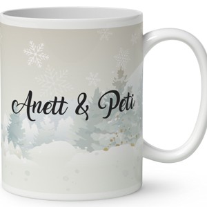 Névvel kérhető - Korcsolyázó karácsonyi manók mintás bögre - otthon & életmód - konyhafelszerelés, tálalás - tálalás - bögre & csésze - Meska.hu