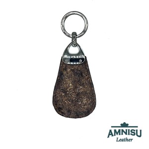 Sötétbarna márványmintás csepp alakú kristály köves kulcstartó H9002 -  - Meska.hu