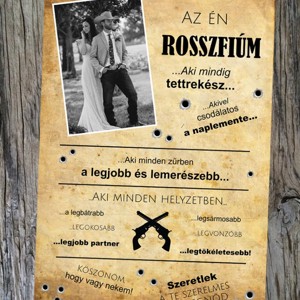 AZ ÉN ROSSZFIÚM Ajándék tábla, Otthon & Életmód, Dekoráció, Kép & Falikép, Táblakép, , MESKA