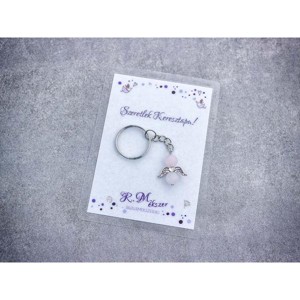 Szeretlek Keresztapa kulcstartó rózsakvarccal, Táska & Tok, Kulcstartó & Táskadísz, Kulcstartó, , MESKA