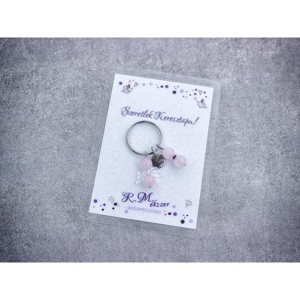 Szeretlek Keresztapa kulcstartó rózsakvarccal, Táska & Tok, Kulcstartó & Táskadísz, Kulcstartó, , MESKA