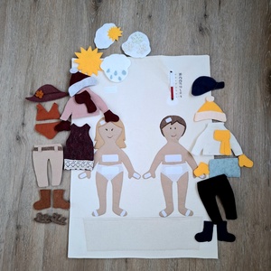 Időjárás és öltözködős tábla, Játék & Sport, Szerepjáték, Varrás, MESKA