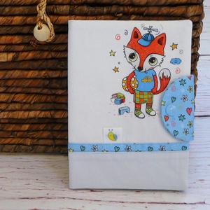 Egészségügyi kiskönyv borító - Peti, a rókakisfiú, Otthon & Életmód, Papír, írószer, Egészségügyi kiskönyv borító, Varrás, Patchwork, foltvarrás, MESKA