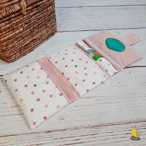 Maxi pelenkatartó táska - Polka dots - táska & tok - pelenkatáska - pelenkatartó tok - Meska.hu