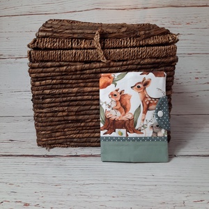 Egészségügyi kiskönyv borító - Erdei állatok, Táska & Tok, Pénztárca & Más tok, Kártyatartó & Irattartó, Varrás, Patchwork, foltvarrás, MESKA