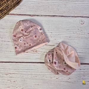 Gyerek sapka - Sál - Mályva virágok, Ruha & Divat, Sál, Sapka, Kendő, Sapka & Sál szett, Varrás, MESKA