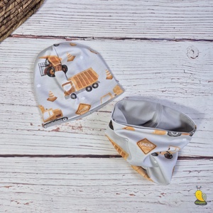 Gyerek sapka - Sál - Munkagépek - Meska.hu