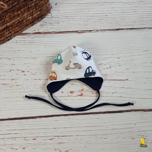 Gyerek megkötős sapka - Autók, Ruha & Divat, Sál, Sapka, Kendő, Sapka & Sál szett, Varrás, MESKA