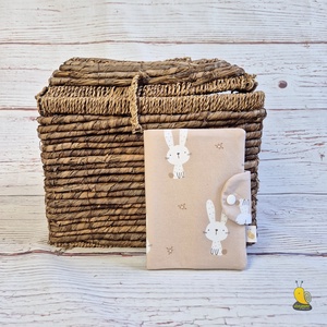 Egészségügyi kiskönyv borító - Nyuszik, Baba - mama, Babaemlékek, Egészségügyi kiskönyv borító, Varrás, MESKA