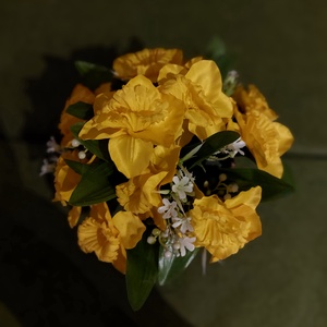 Nárciszos asztaldísz  - ünnepi díszek, dekorációk - húsvéti díszek és dekorációk - húsvéti asztaldíszek - Meska.hu