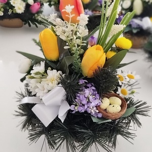 Tavaszi asztaldísz - ünnepi díszek, dekorációk - húsvéti díszek és dekorációk - húsvéti asztaldíszek - Meska.hu
