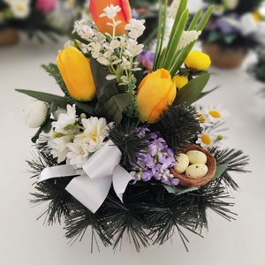 Tavaszi asztaldísz - ünnepi díszek, dekorációk - húsvéti díszek és dekorációk - húsvéti asztaldíszek - Meska.hu